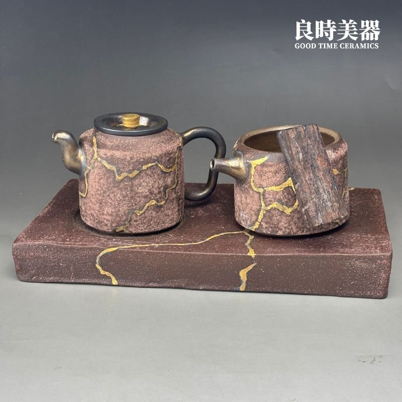 【周聖鈞】岩礦痕金茶壺組