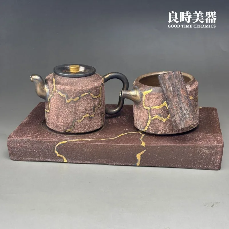 周聖鈞】岩礦痕金茶壺組- 良時美器GoodTimeCeramics茶壺