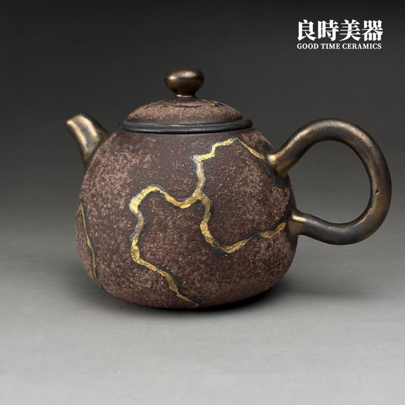 【周聖鈞】岩礦痕金梨形茶壺 200ml
