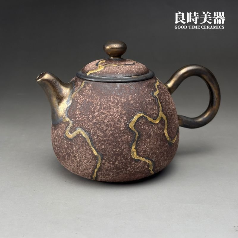 【周聖鈞】岩礦痕金梨形茶壺 200ml