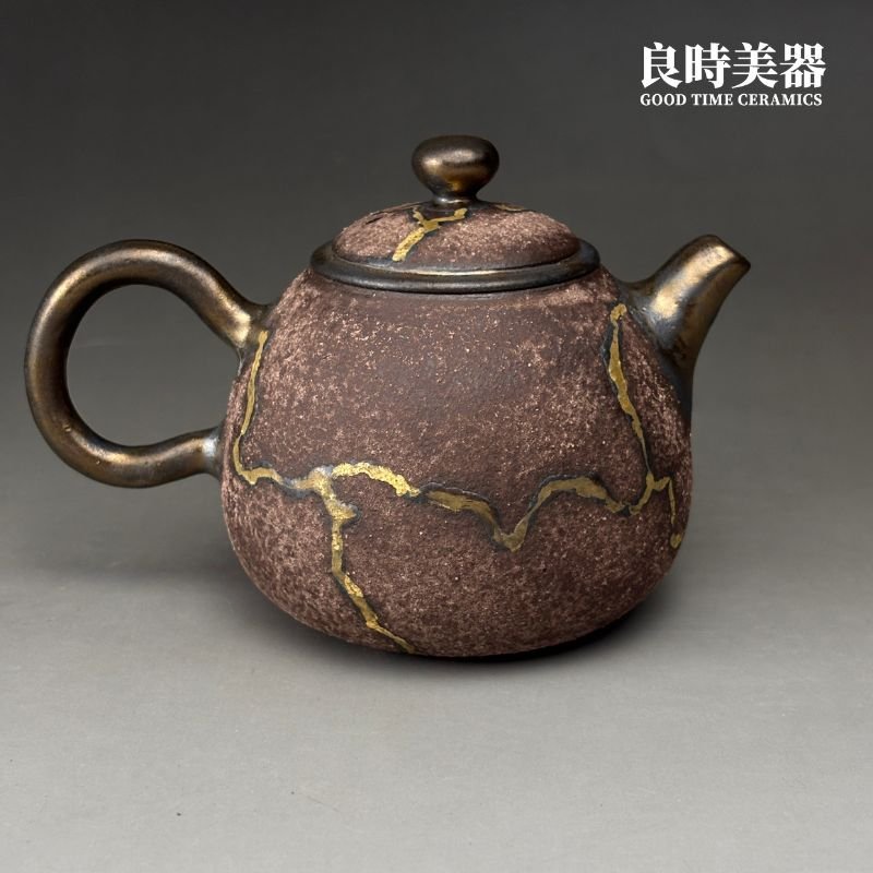 【周聖鈞】岩礦痕金梨形茶壺 200ml