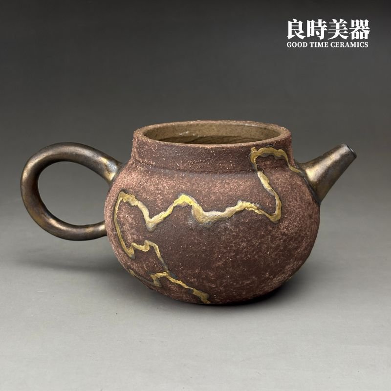 【周聖鈞】岩礦痕金梨形茶海 230ml