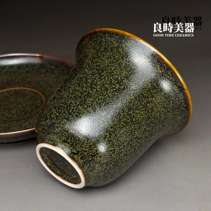 茶末綠天目蓋碗200ml - 良時美器GoodTimeCeramics鶯歌茶具推薦