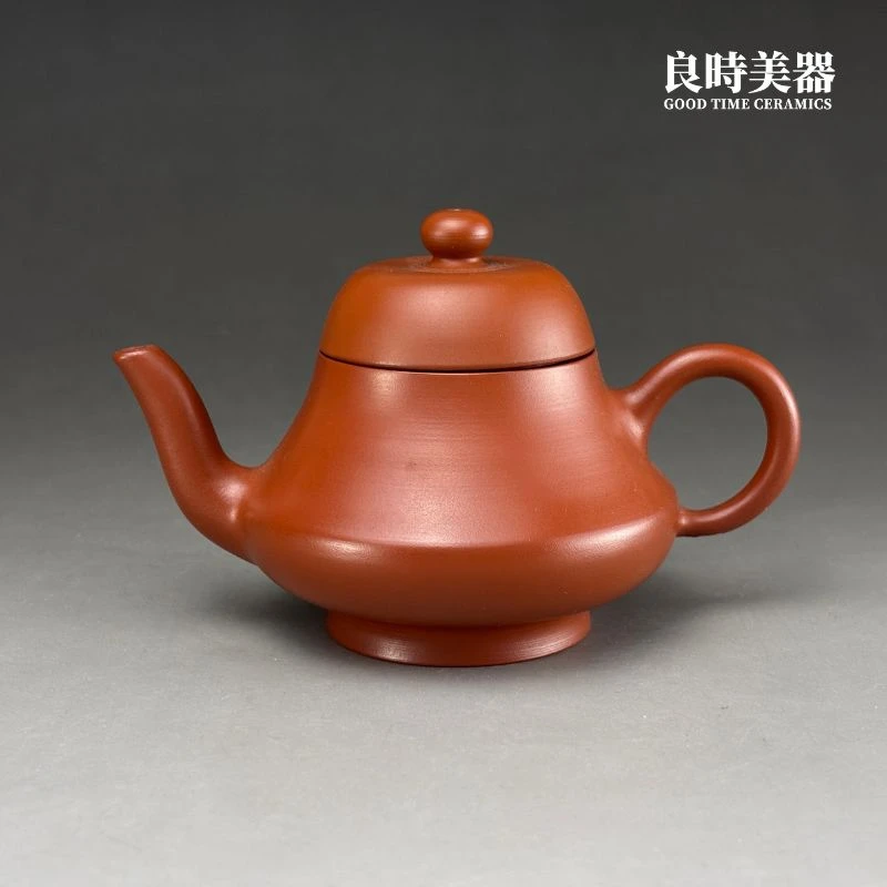 鶯歌名師黃冠霖手拉坯朱泥思亭壺-頂級茶具推薦-良時美器收藏級作品