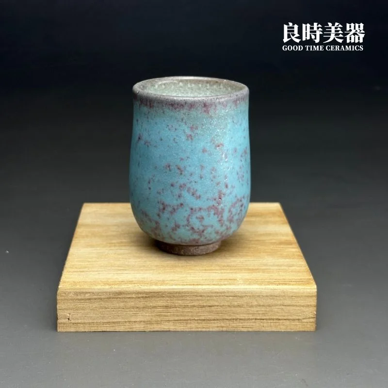 【許旭倫】手作藍釉結晶主人杯｜鶯歌陶瓷名家品茗杯｜台灣名家