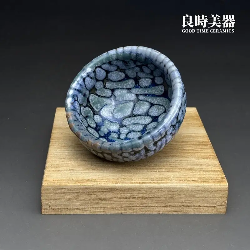 【許旭倫】手作藍調石紋主人杯｜台灣名家陶瓷工藝