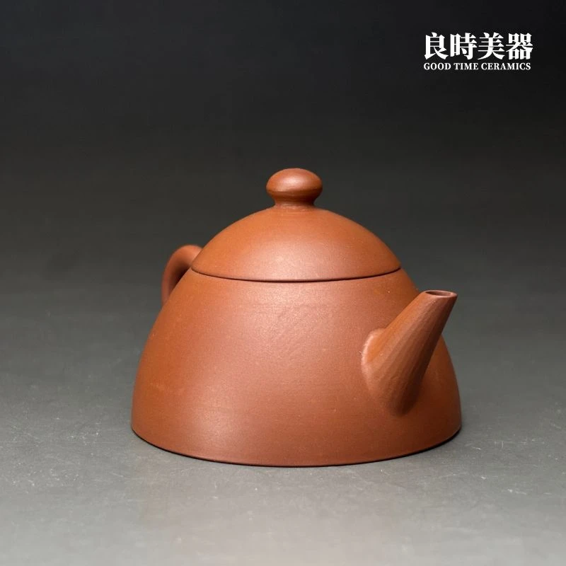 東峰早期手拉坯朱泥壺-細節圖