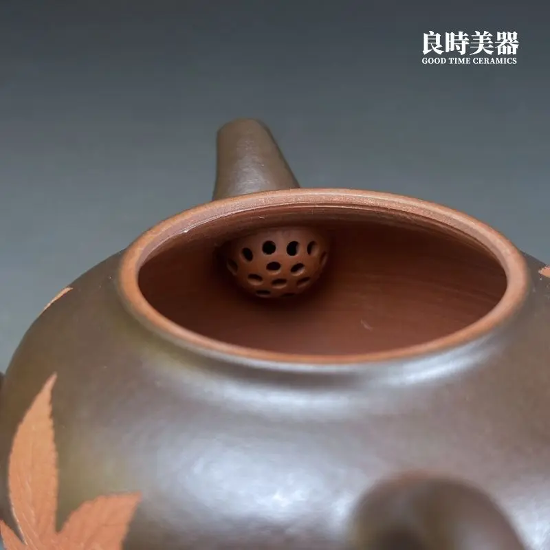 陳政嵐-楓葉紫砂壺-真實葉脈工藝-良時美器