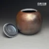 台灣名家周聖鈞手作茶具-柴燒茶葉罐