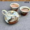 周聖鈞手作自然落灰茶壺組合-一壺二杯-良時美器