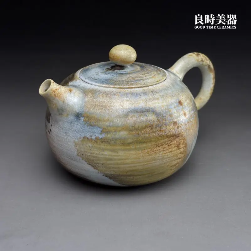 周聖鈞自然落灰茶壺-200cc-台灣名家陶瓷工藝