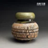 手作橫紋爆裂茶葉罐-仿生老松質感-良時美器