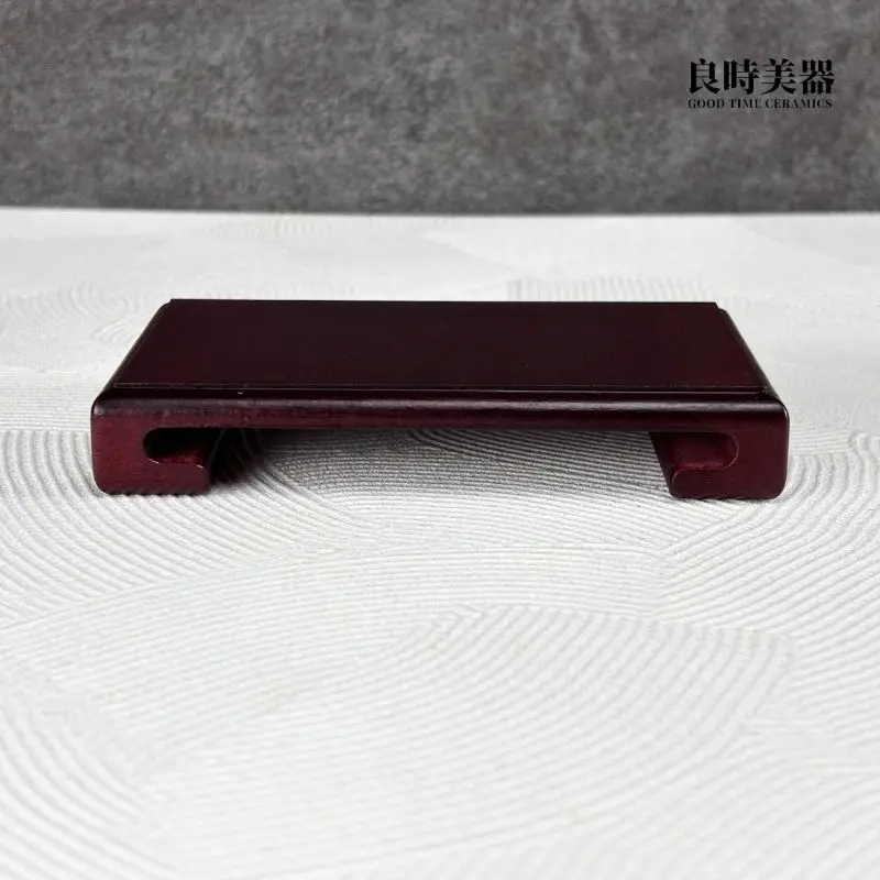 手工實木底座 (4) 良時美器-13x8公分展示架平面-實木木座頂部-適合放置紫砂壺與奇石