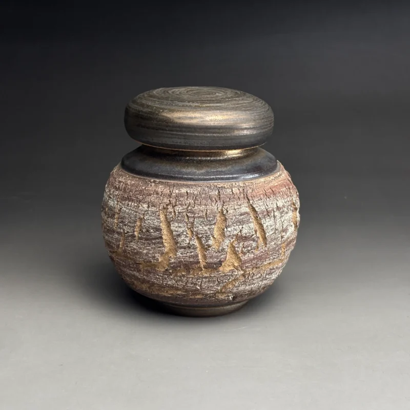 永昌手作爆裂紋茶葉罐-大地肌理工藝-良時美器