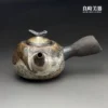 T-HSU-1-26 (2) 台灣名家許旭倫手作岩礦側把壺-t-hsu-1-26-良時美器