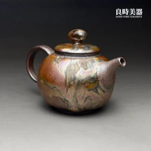 台灣名家許旭倫手作金銀彩岩礦壺-T-hsu-1-27-良時美器