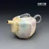 T-LZZ-1 (1) 台灣名家李善惜手作粉彩拼接茶壺-T-lzz-1-良時美器