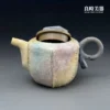 T-LZZ-1 (7) 台灣當代陶藝家李善惜-幾何拼接窯變茶壺-良時美器