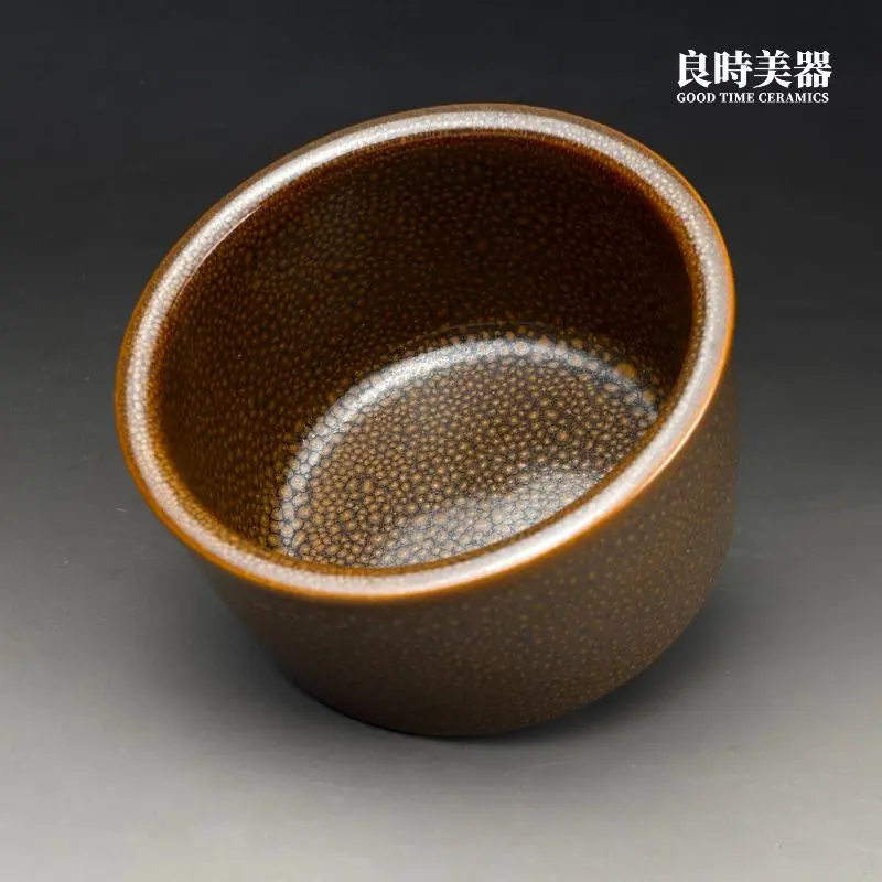 邵椋楊大師作品細節-金屬質感金蟹眼油滴特寫