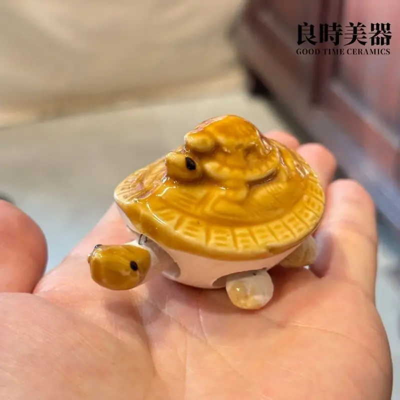 良時美器高端茶具結帳加購推薦-陶瓷烏龜茶寵茶席美學配件