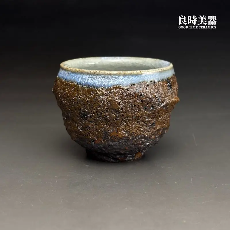 【許旭倫】手作岩礁冰裂主人杯｜台灣名家陶瓷工藝