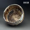 許明香手捏茶碗俯視視角 11.8公分大口徑與圓潤舒適的碗緣弧線