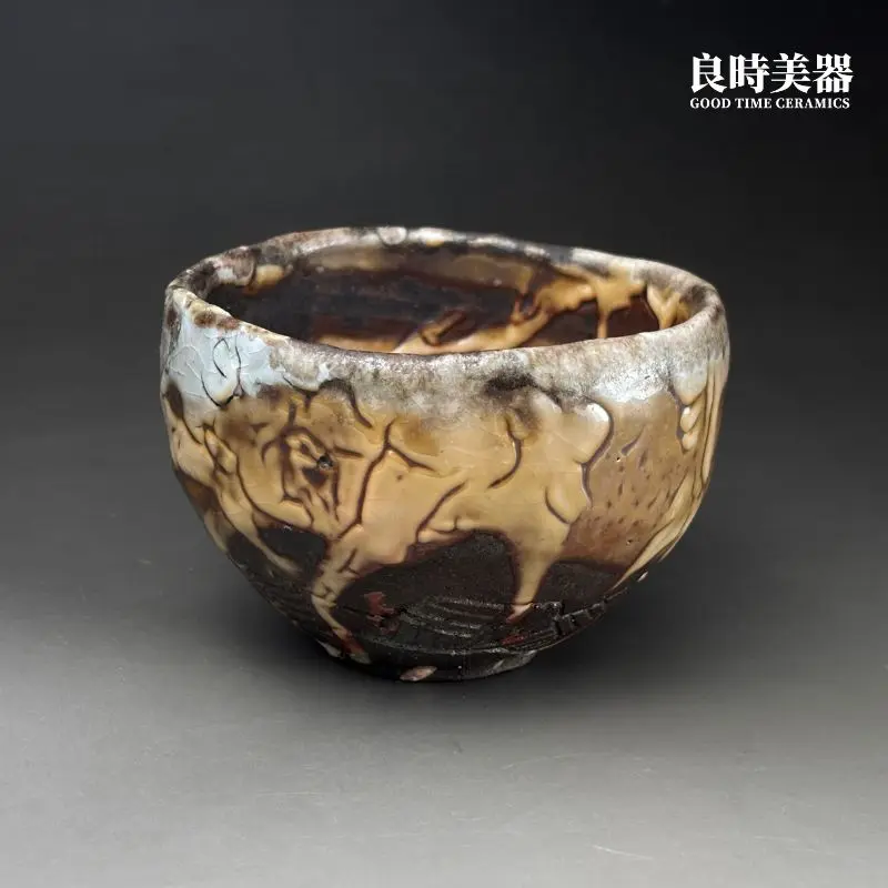 許明香手捏柴燒志野茶碗 良時美器當代台灣陶藝大師作品首圖