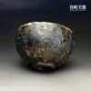 古川子廖志榮早期岩礦大茶碗細節-天然礦石質感