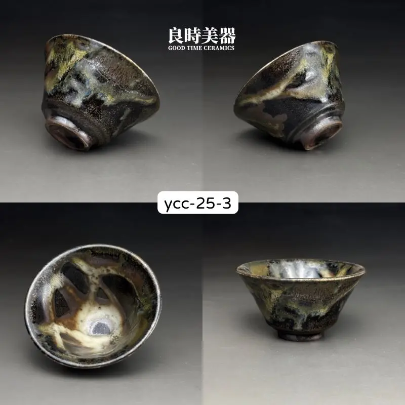 ycc-25-3 台灣名家楊晴晴手作柴燒志野茶杯-YCC-25-3正能量主人杯-良時美器
