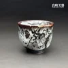 楊晴晴手作九份雪韻志野茶杯-九份燒工藝精品-良時美器