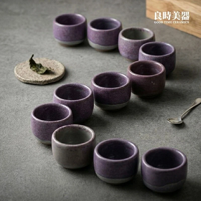 楊晴晴手作紫鈞茶杯-正能量陶塑精品-良時美器