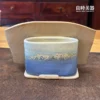 手工陶板背面紋理-陶瓷名片架結構展示-台灣工藝辦公桌裝飾