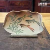良時美器-手繪陶板名片架筆筒-中式陶瓷擺件-富貴有餘金魚名片座