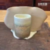 手工陶板背面紋理-陶瓷名片架結構展示-台灣工藝辦公桌裝飾