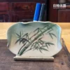 陶瓷筆筒收納深度-手工陶板側視角度-書桌文具收納名片架-良時美器