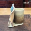 手繪墨竹圖樣細節-職人彩繪竹葉線條-原創手工陶瓷工藝-商務送禮