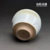 許旭倫手修坏底足特寫-紮實陶土胎體配重-hsu-1-34台灣製手作個人杯