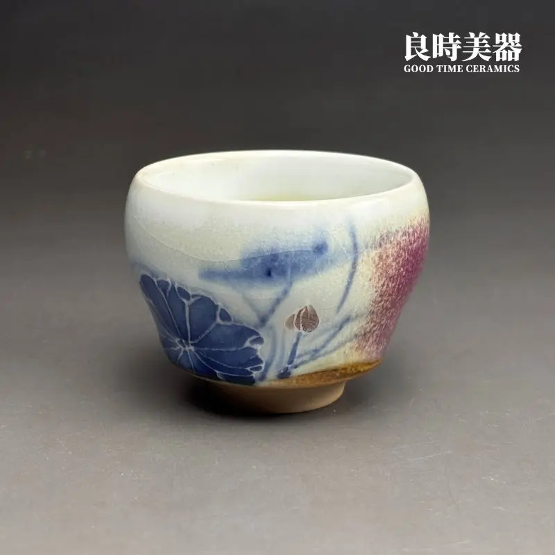 良時美器高端台灣茶器陳列-許旭倫手作汝窯杯hsu-1-35尺寸-名家茶席擺件