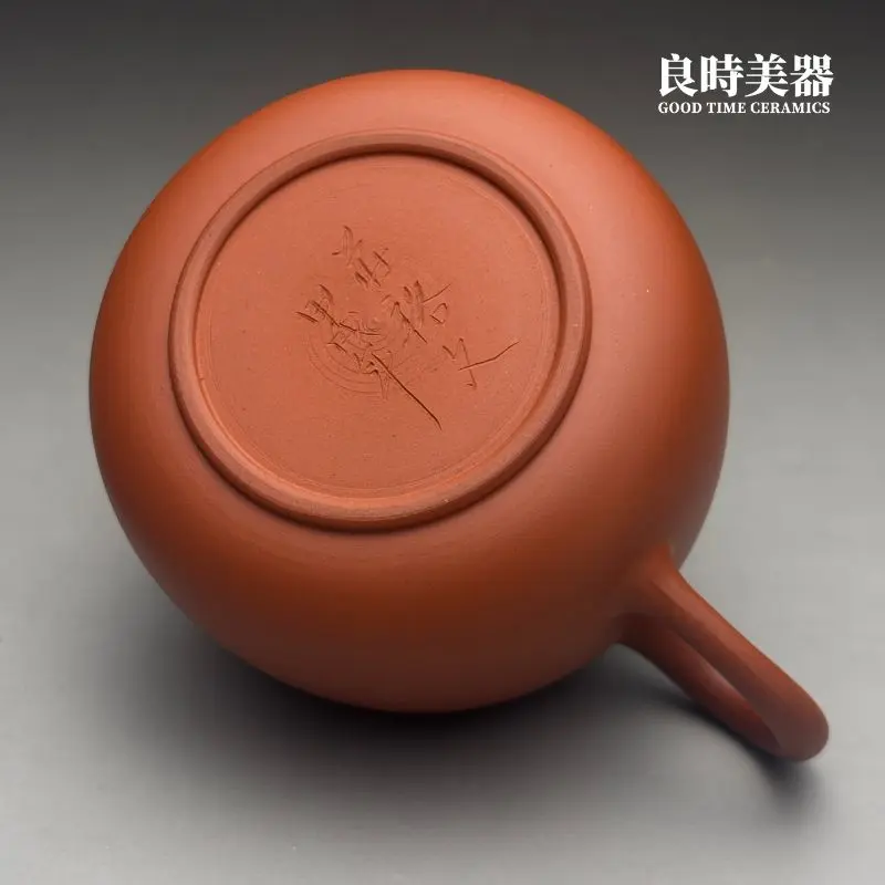 良時美器朱泥壺落款