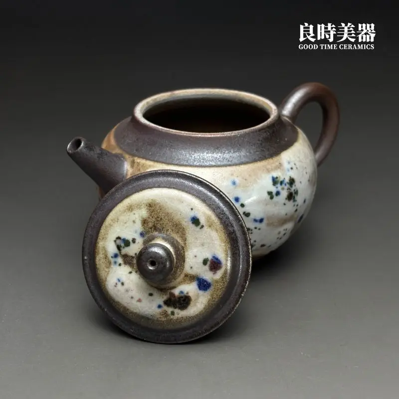 hmym3-18 (3) 王文玉柴燒壺落灰釉特寫-天然窯變火痕細節-精品台灣茶器收藏