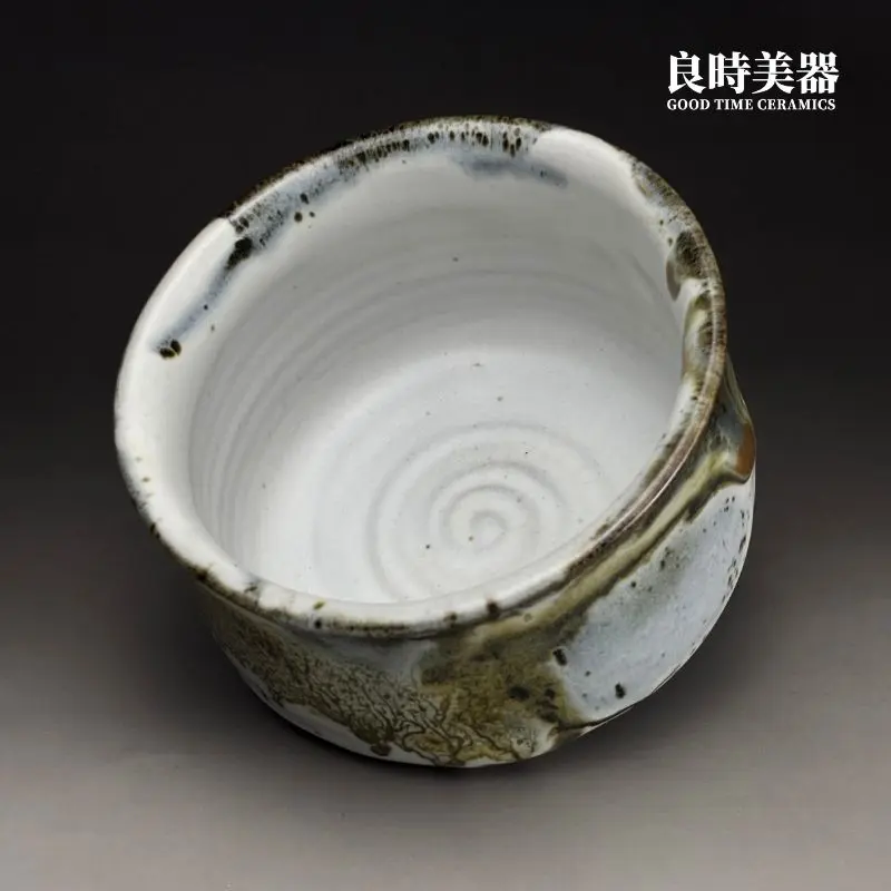 hsu-2-37 (5) 許旭倫手拉坏茶碗-碗身橫向流動釉痕與溫潤釉光質感