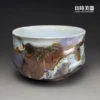 hsu-2-38 (2) 許旭倫大茶碗乳白色與紫羅蘭色釉變表面