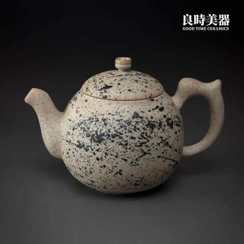 良時美器-李富軒-舞蝶潑墨岩礦壺 主圖