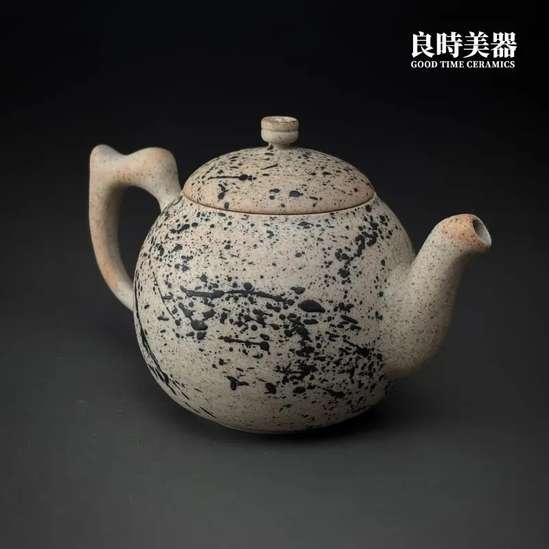良時美器-李富軒-舞蝶潑墨岩礦壺 背面