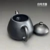T-LYUB-5 (3) 台灣茶器推薦-林永裕手作煙燻黑金龍蛋壺半手工圓潤把手與背面細節