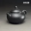 良時美器台灣茶器推薦-林永裕手作煙燻黑金西施壺116g輕量化整體造型視覺