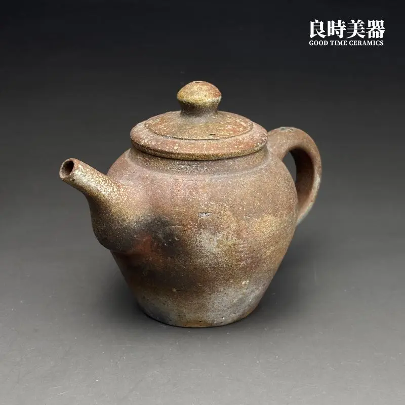 張家誌入炭柴燒手作茶壺作品200ml側邊