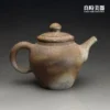 張家誌入炭柴燒手作茶壺作品200ml左側面