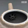 張家誌入炭柴燒手作茶壺作品200ml右側面內孔