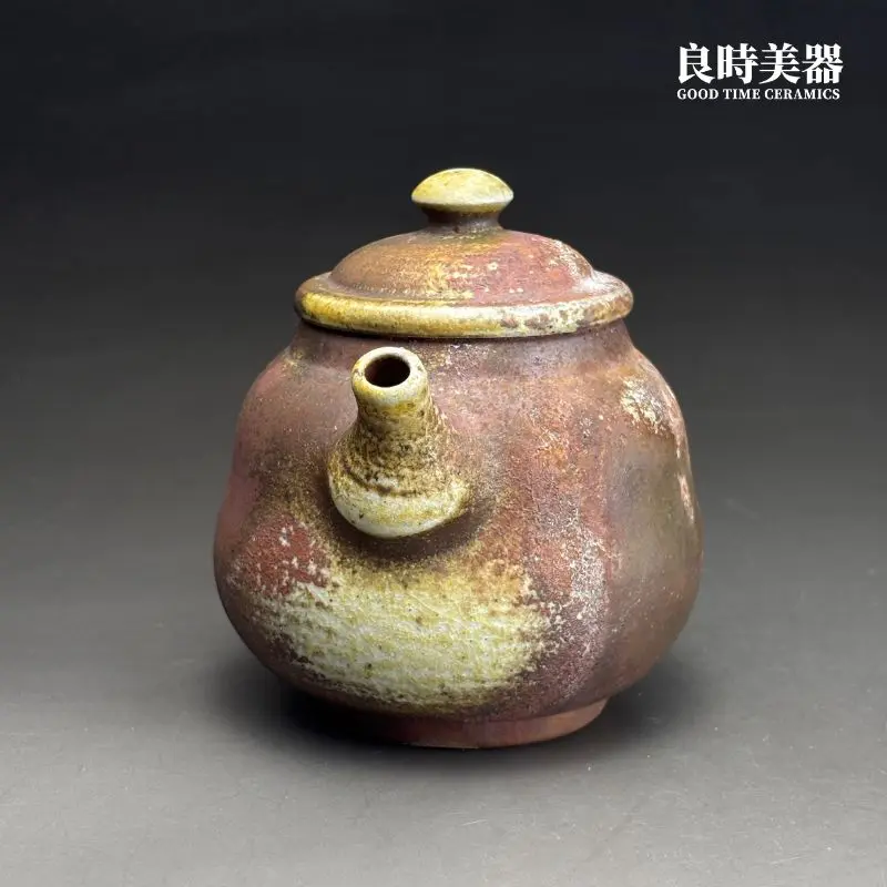 ccz-3(4) 【張家誌】入炭柴燒手作茶壺250ml 重落灰